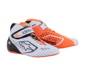 ALPINESTARS 2712123_2041_8 Karting shoes TECH-1 KX V2, white/orange fluo/black, Size 40,5