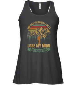 And into the forest i go hiking to lose my mind Women Racerback Tank