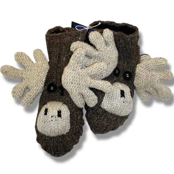 Animal Booties for Men and Women. 100%Wool with fleece lining. Handmade in Nepal.