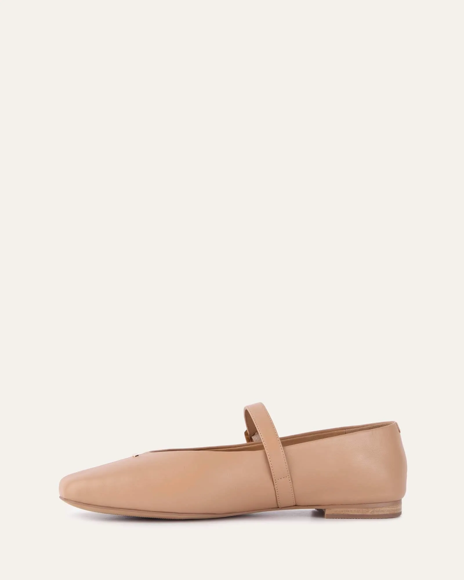 APRIL CASUAL FLATS TAN LEATHER