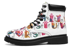 ASL Floral Alphabet Classic Vibe Boots