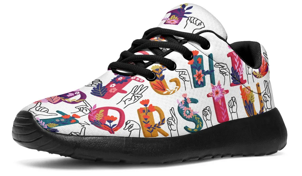 ASL Floral Alphabet Sneakers