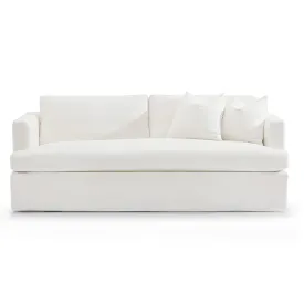 Birkshire 3 Seater Slip Cover Sofa - White Linen