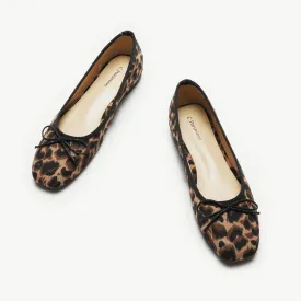 Canvas Ballet Flats (Elena) Leopard