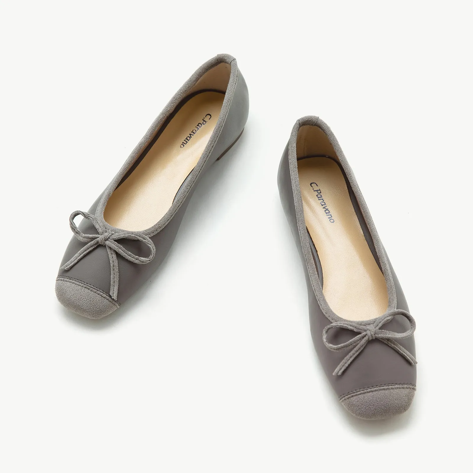 Cap-Toe Ballet Flats (Elena)