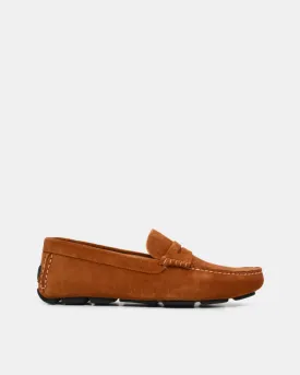 Cognac Suede Driving Shoes