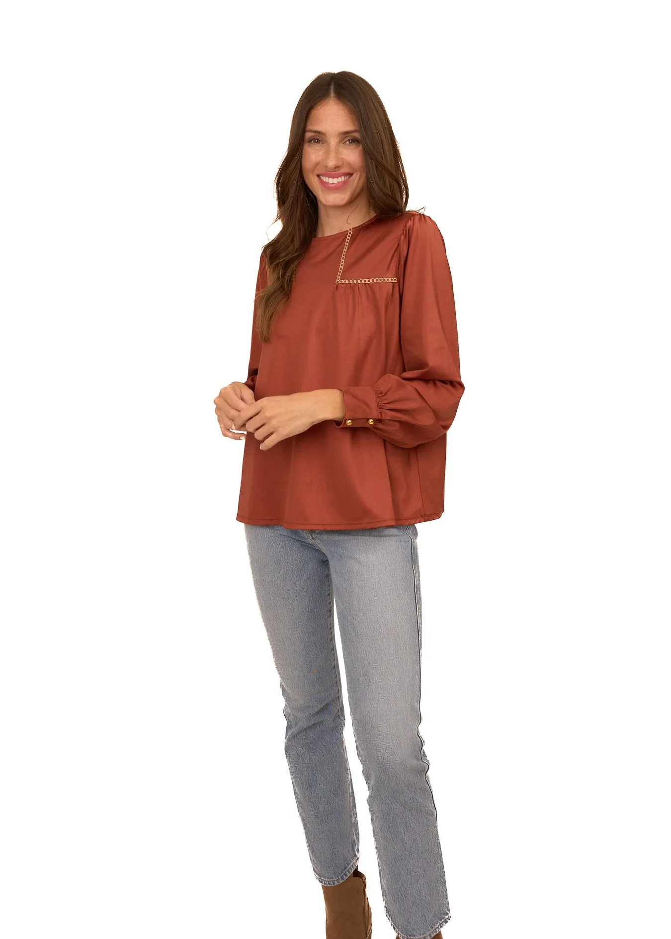 Copper Long Sleeve Top