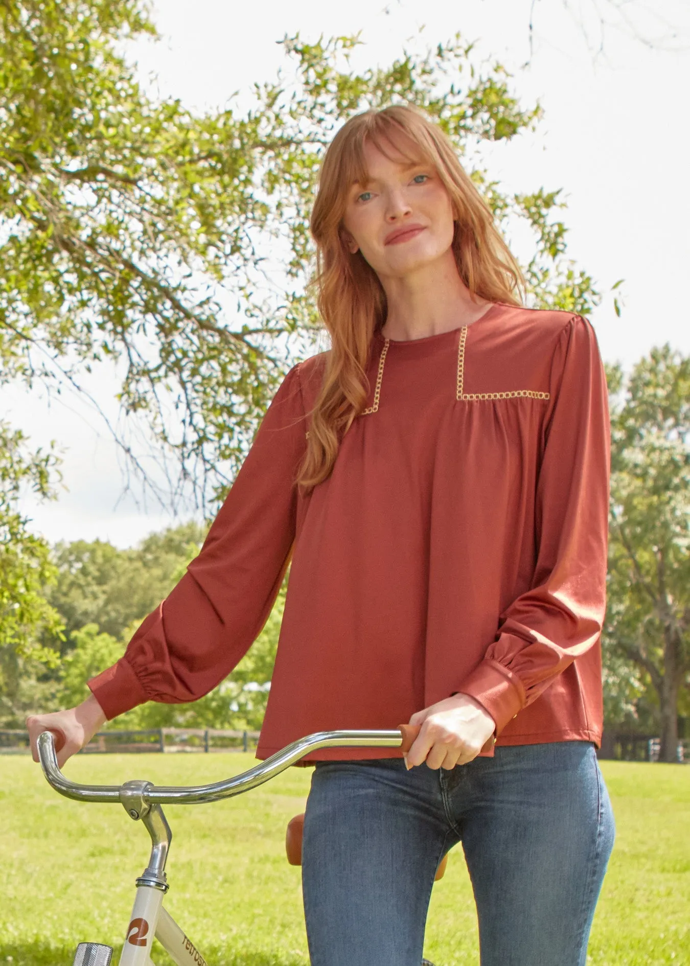 Copper Long Sleeve Top