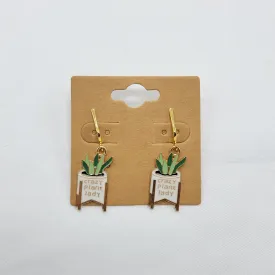 Crazy Plant Lady Clip On Earrings