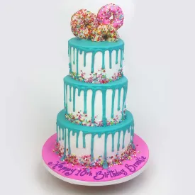 Donut Drip Cake 3 Tiers