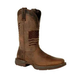 Durango Men's Brown Distressed Flag Square Toe Boot DDB0314