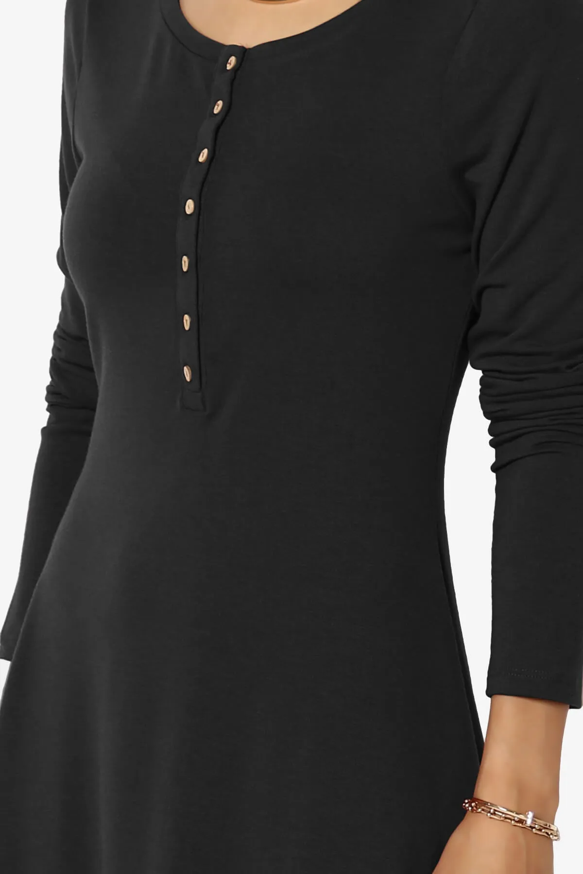 Elysia Long Sleeve Fit & Flare Jersey Dress PLUS