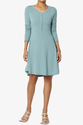 Elysia Long Sleeve Fit & Flare Jersey Dress PLUS