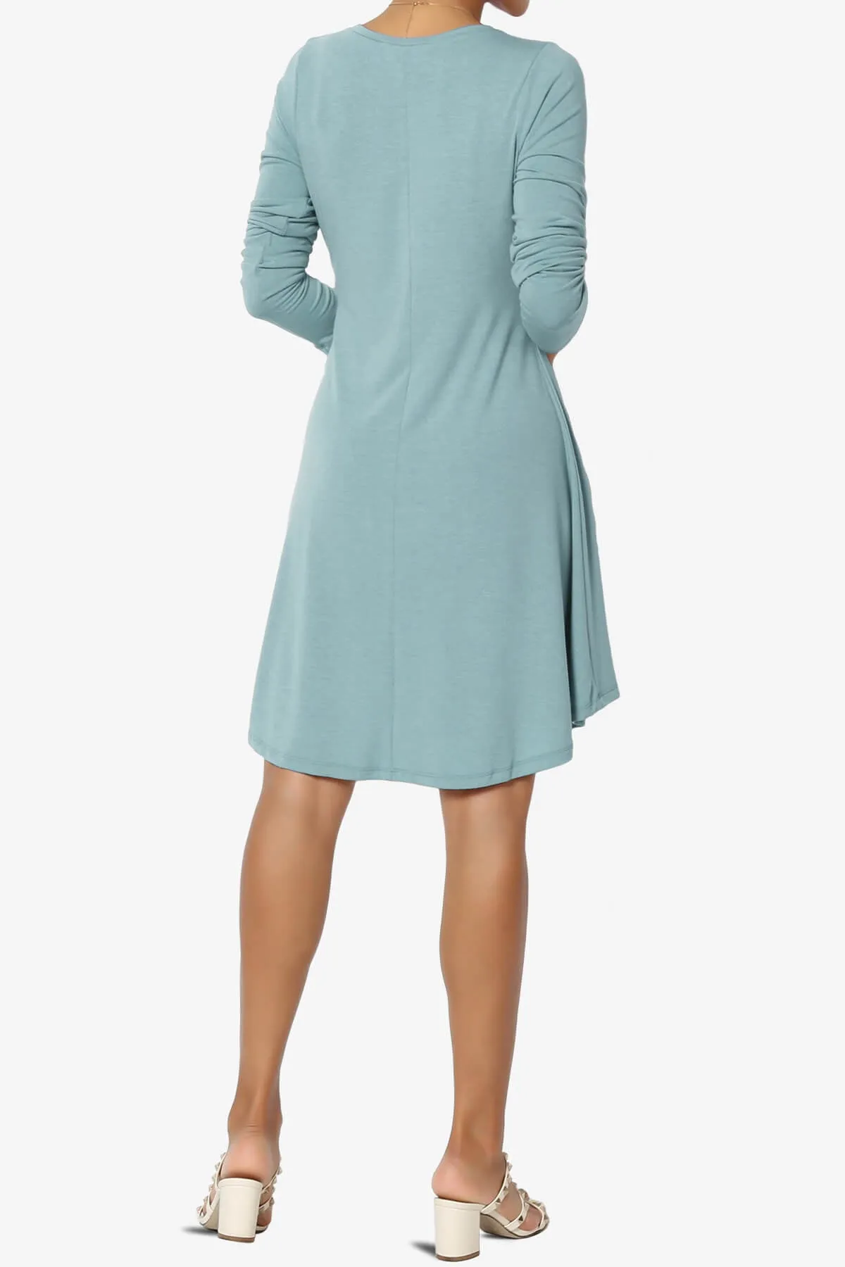 Elysia Long Sleeve Fit & Flare Jersey Dress PLUS