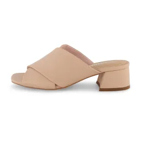 Garland Cross Band Dress Sandal Nudes