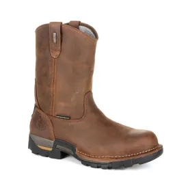 Georgia Men's 10" Eagle One Waterproof Pull-On Waterproof Work Boot - Brown GB00314