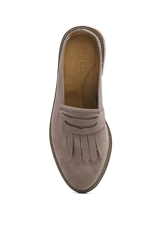 Lena Suede Walking Loafer Mules