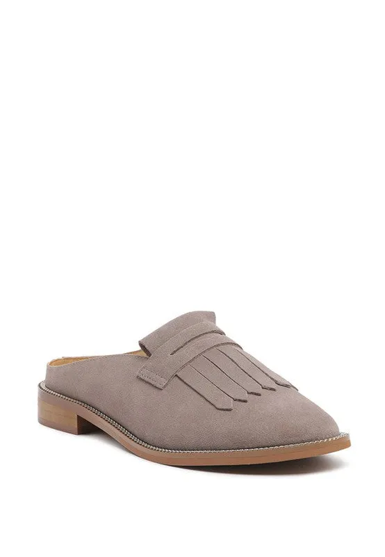 Lena Suede Walking Loafer Mules