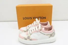 Louis Vuitton Monogram Embossed Damier Time Out Womens Sneakers Size 36.5/US 6.5