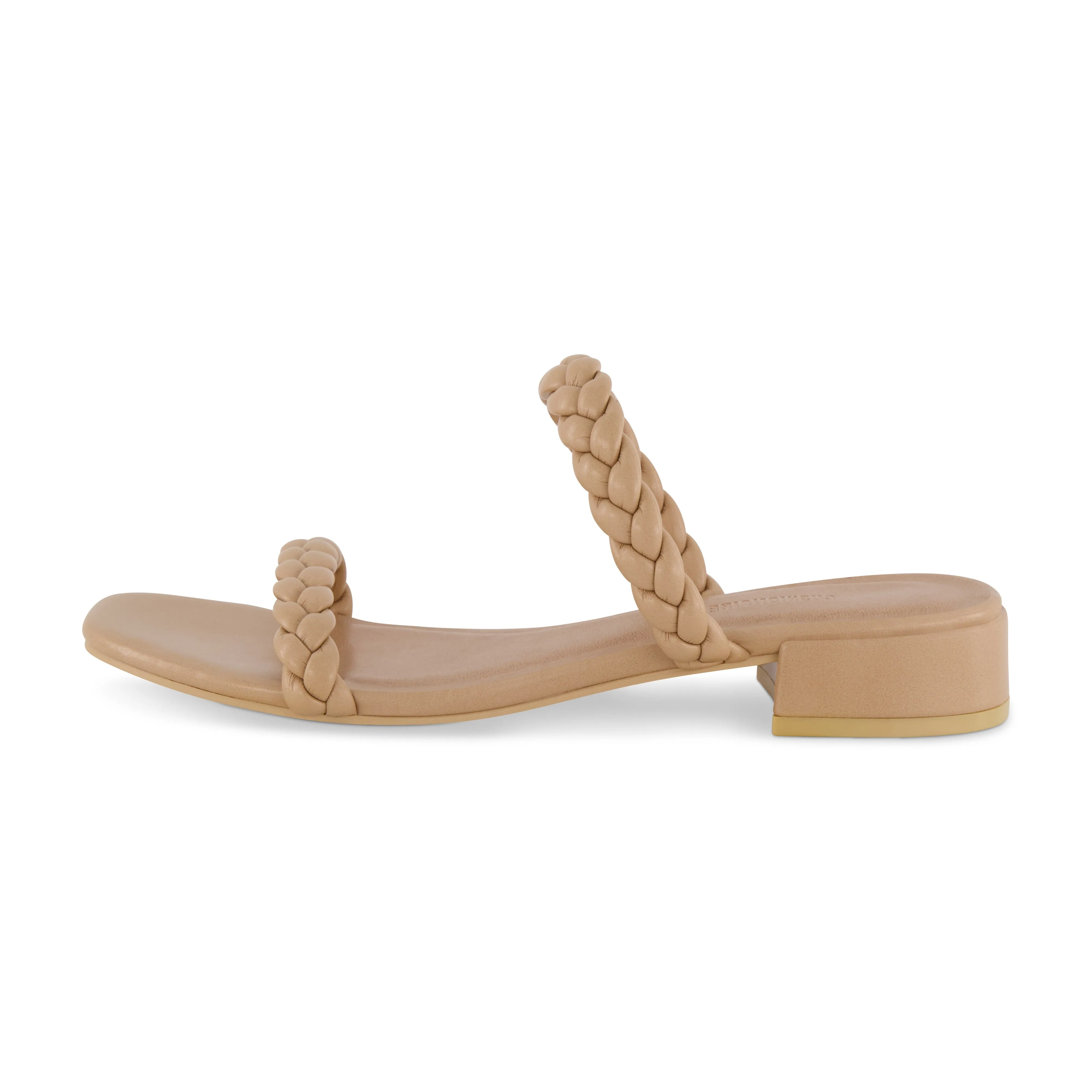 Neptune Braided Two Band Block Heel Sandal