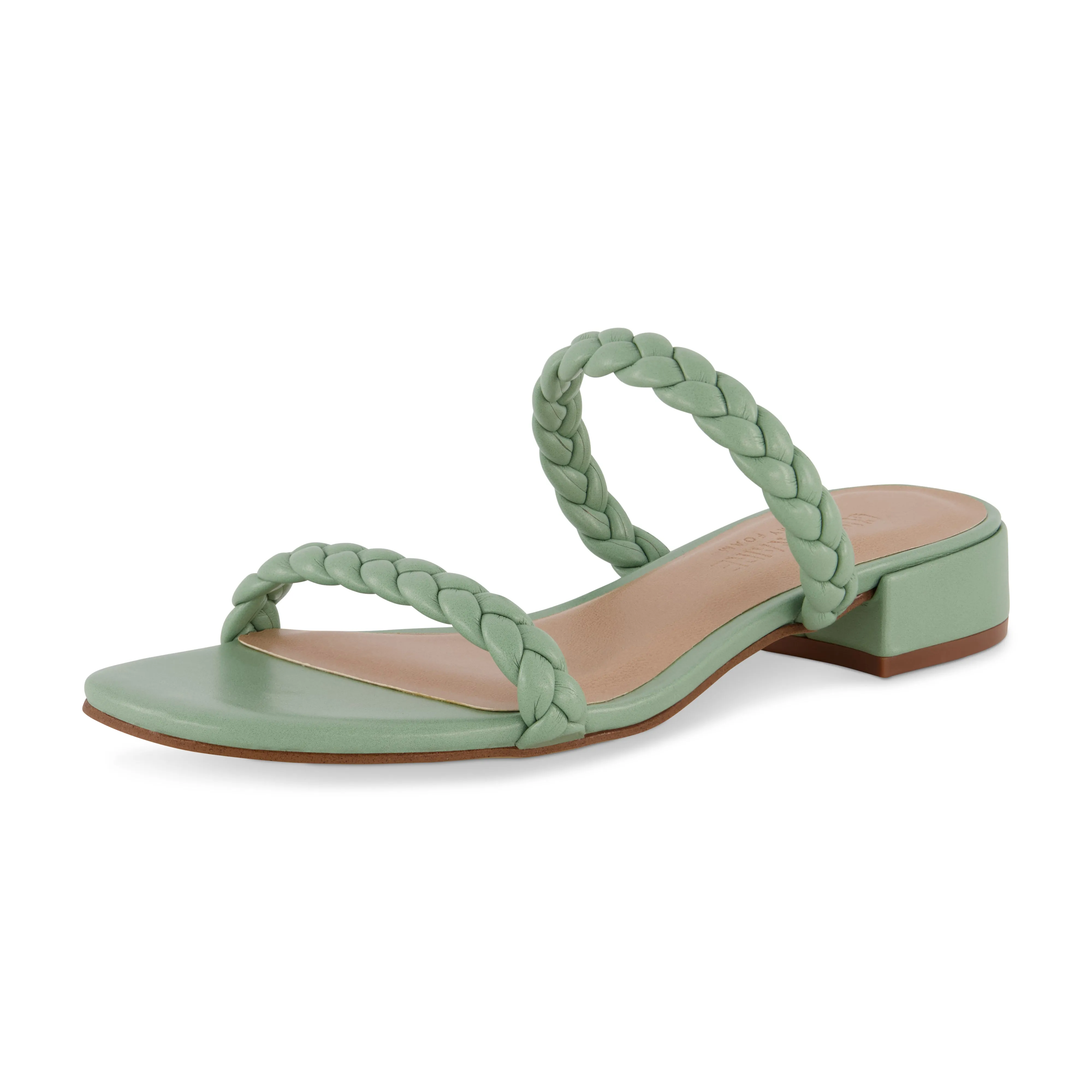 Neptune Braided Two Band Block Heel Sandal