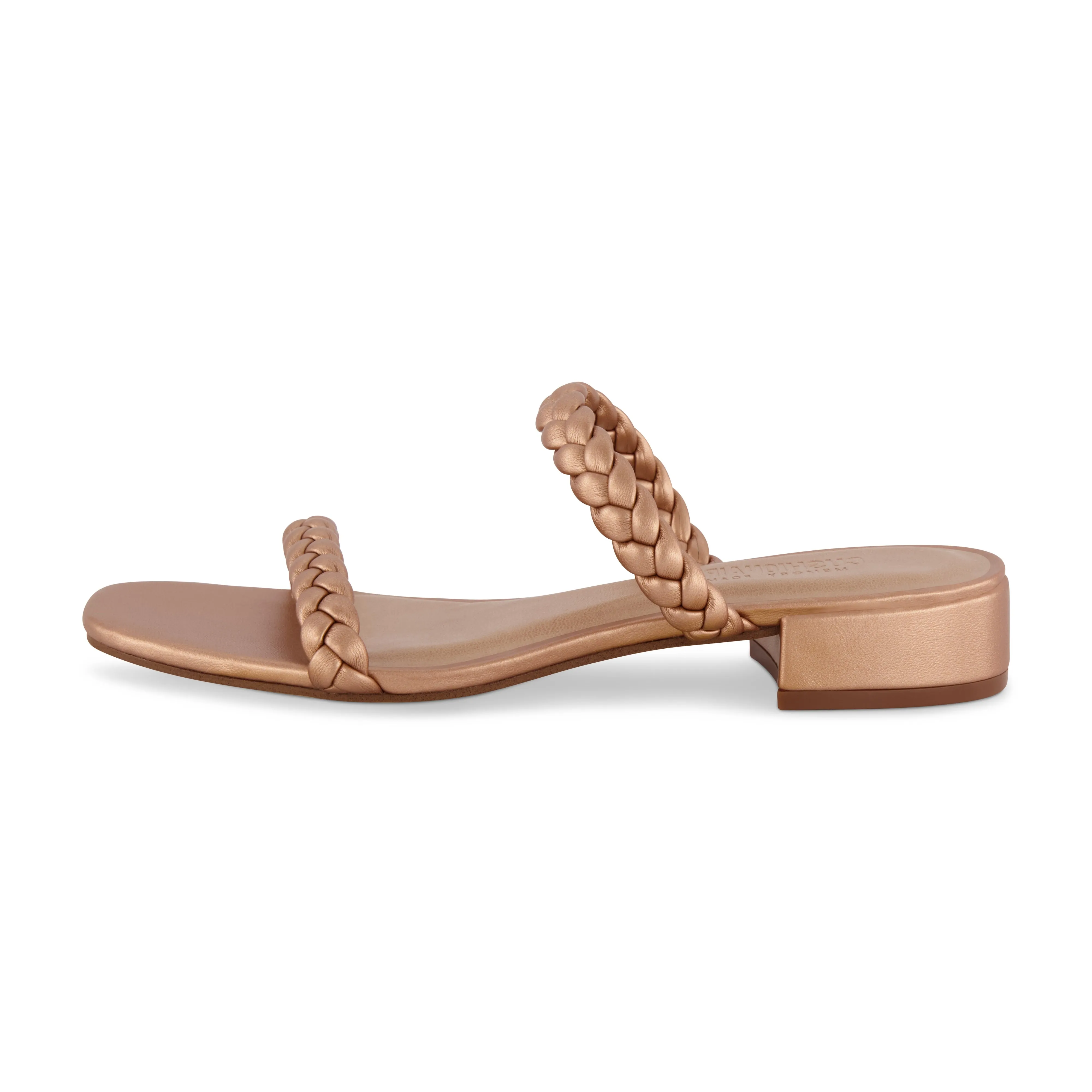 Neptune Braided Two Band Block Heel Sandal