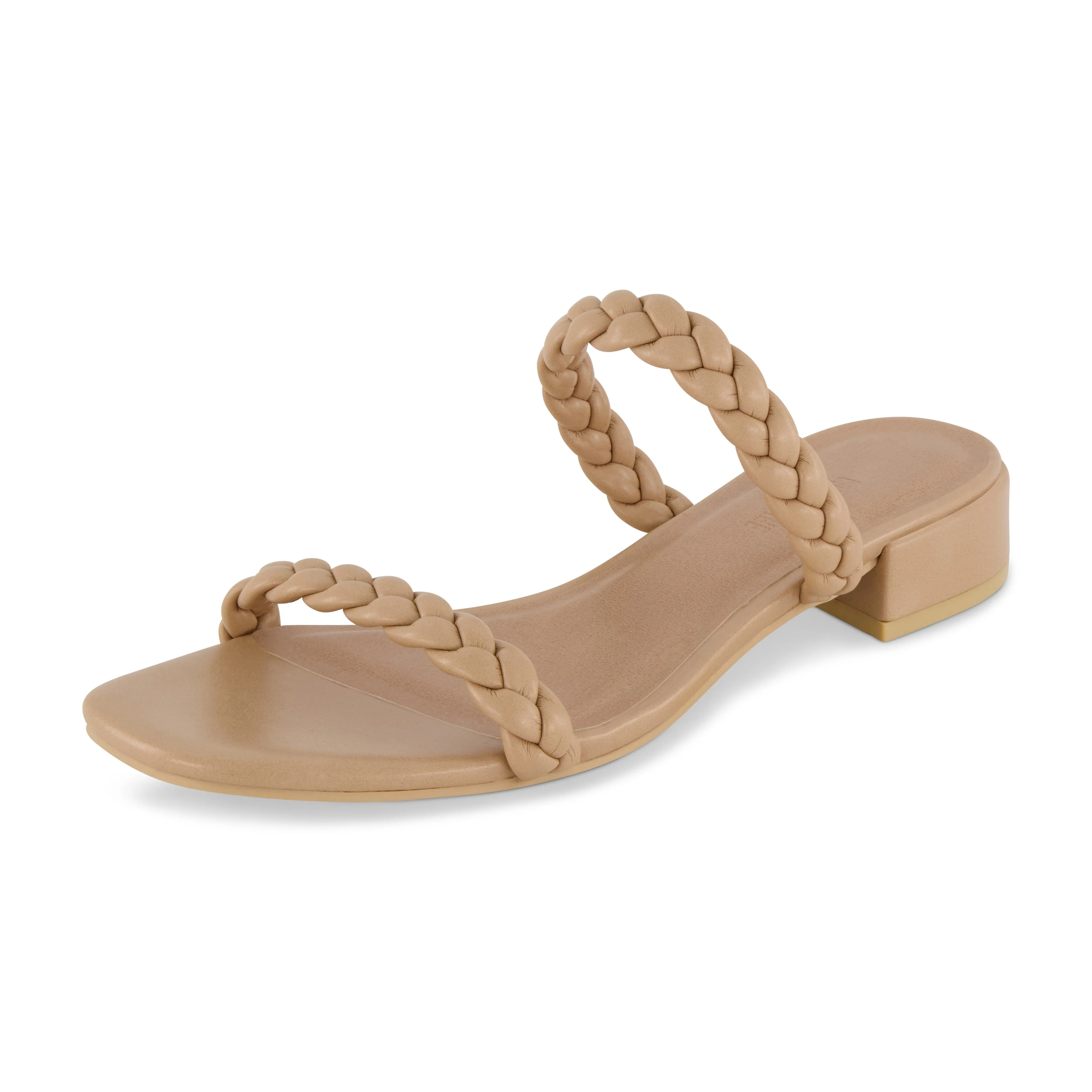 Neptune Braided Two Band Block Heel Sandal