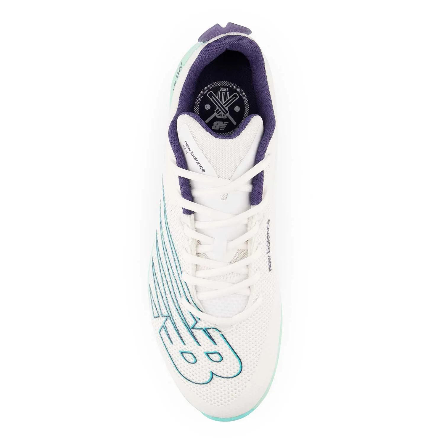 New Balance CK10 Cricket Spikes White/Blue