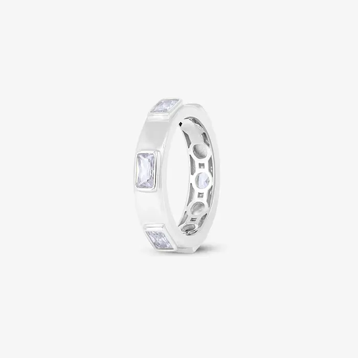 Radiant Quadral CZ Ring