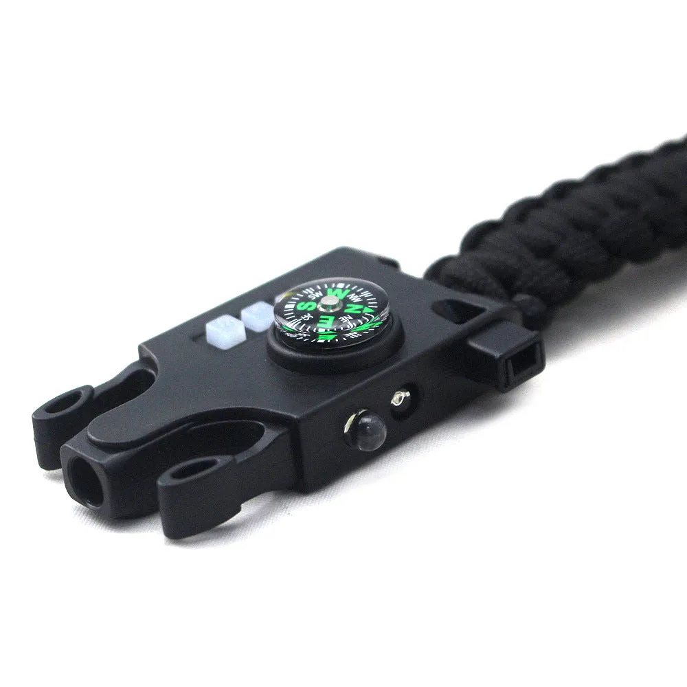 Survival Rechargeable Survival Wirst with LED Flashlight,Compass